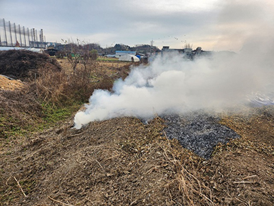 운정신도시 외곽 불법소각 야간단속 11월부터 내년 2월까지 집중 단속…  기사 이미지