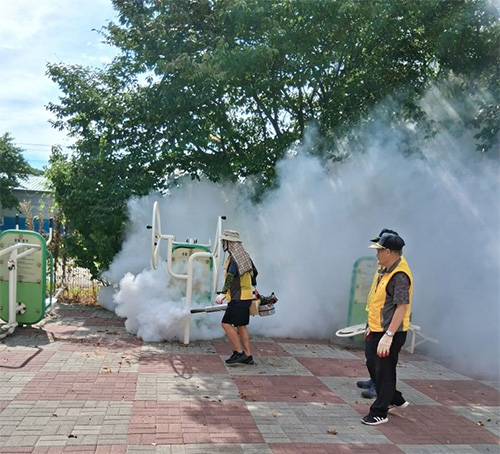 조리읍 실버경찰대, 지역사회 내 자발적 생활 방역 실천 기사 이미지